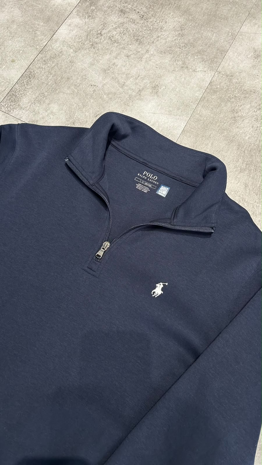 QUARTER ZIP RL "NAVY BLUE"