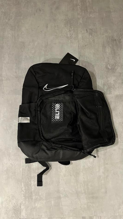 MOCHILA NIKE ELITE "black silver"
