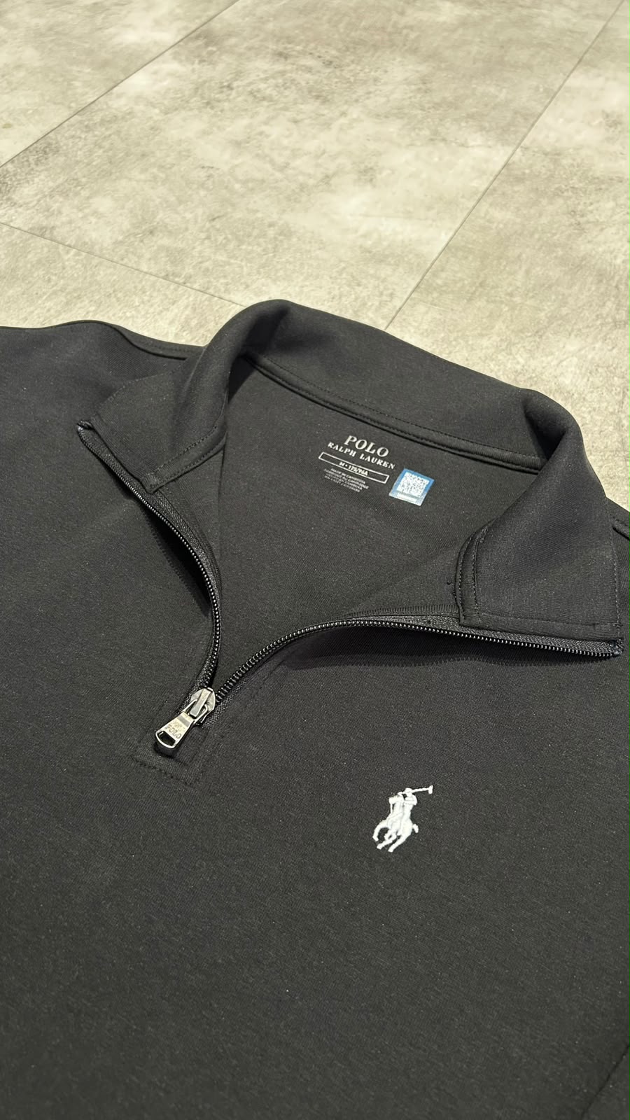 QUARTER ZIP RL "BLACK"