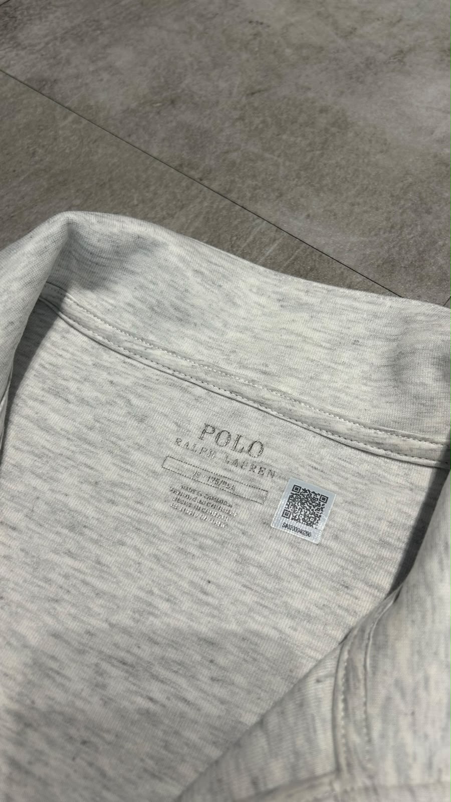 QUARTER ZIP RL "GRAY"